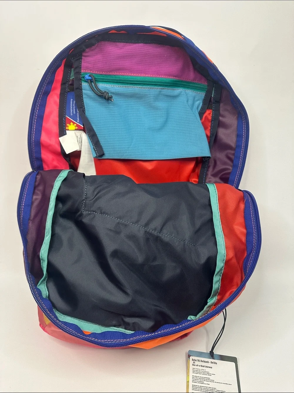 Cotopaxi Batac Del Día 16L Backpack One-of-a-Kind Multicolor Lightweight Daypack